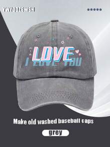 1pc Vintage American Casual Printed Baseball Cap, Unisex, Suitable For Daily Commute, Travel, Dating, Korean Retro Washed Small Peak Hat, Multiple Colors Available, Fits EU/US Style - Multicolor - View 15