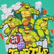 Teenage Mutant Ninja Turtles Pyjamas | TMNT Boys' Short Sleeved Pyjama Set | Kids' PJs - Green - View 3
