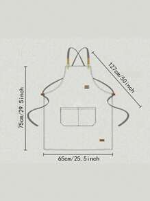 新款工作围裙 日式工作围裙 适用于办公室、咖啡厅、餐厅、厨房 防水防油 男女皆宜 - 彩色 - 查看 3