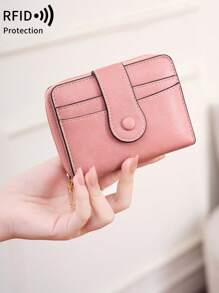 MIYIN Vintage Large Capacity RFID Blocking Wallet Credit Card Holder With Multiple Card Slots For Daily For Credit Card/ ID Card/ Coins/ Cash Retro Multi-Functional Large Capacity Hasp Women's Purse With Wrist Strap Clutch Gifts Birthday Gifts Anniversary For Women Wallet Purse Wallet Long Wallet Wristlet Wallet - Pink - View 10