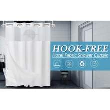 Punkray Waffle Weave No Hook Shower Curtains With Snap In Linerfor  Bathroom Decor Set Supply