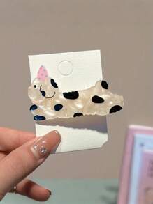 5 件装女士可爱小狗设计发夹，优质侧夹刘海夹，甜美装饰发饰（不含卡，仅供拍摄用卡） - 彩色 - 查看 6