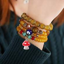 10/20 件蘑菇吊坠饰品树脂饰品珠宝制作饰品 DIY 工艺用品适用于项链手链耳环 - 彩色 - 查看 4