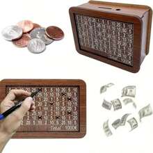 1 个带计数器的存钱罐，用于目标储蓄，成人派对游戏，适合万圣节/圣诞节/感恩节