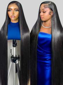 bling hair Bling  Hair  Long HD Lace Front Wigs Human Hair Pre Plucked 13x4 13x6 HD Transparent Lace Front Human Hair Wigs For Women 13x6 Lace Frontal Wigs Human Hair Pre Plucked With Baby Hair Natural Color - Natural Black - View 1