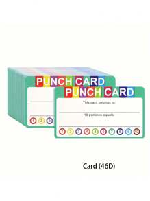 Set de 50 tarjetas de motivación con perforador, tarjetas de recompensa por disciplina y comportamiento, adecuadas para el aula, estudiantes, hogar, con diversos diseños de tarjetas de ánimo lindas