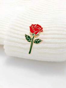 1 szt. Minimalistyczna ozdoba w kształcie róży, wielofunkcyjna broszka ze stopu cynku