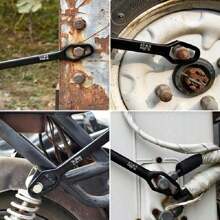 Universal Multifunctional Wrench, Adjustable Jaw Size (14-22Mm), Portable Manual Tool - Suitable For Automobiles And Household Use, Double Headed Hexagonal Wrench Set, Universal Size, Mechanical Manual Tool, Metal, Manual, Non Electric - Essential For Toolboxes