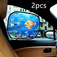 2pcs Car Window Sun Shades, Thick Static Mesh Double Layer Sun-Proof Heat Insulation Sunshade - one-size - View 12
