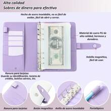 25 Pieces A6 Notebook Binder, Cash Budget Envelope, Expense Organizer, With Color Label And Transparent PVC Bag - Pink - View 6
