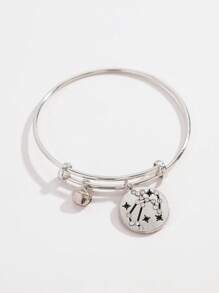 1 Stück modisches Sternzeichen-Scheiben-Armband, minimalistisches Design, geeignet als Geburtstags-/Erinnerungsgeschenk für weibliche Freunde und Familie