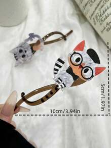 1pc Cute Cat Shaped Hair Clip, Fashion Hair Accessory For Bun, Ponytail, Daily Wear, Gift For Women