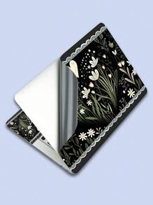 Un set de funda para portátil de 15 pulgadas con lindo diseño de flores para portátiles, MacBooks