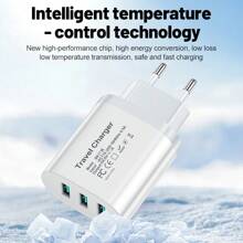 XJDR 1 st. 3-in-1-oplader compatibel met iPhone 15 14 13 12-oplader Supersnelle oplader Drie-poorts USB-wandlader