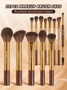 MAANGE 23 Pieces Makeup Tools Including 20 Pieces Professional Aluminum Tube Makeup Brush Set + 1 Storage Bag + 2 Pieces Air Cushion Puffs For Daily Use And Travel,Makeup Accessories Gifts For Friends ﻿ ﻿ ﻿ - 彩色 - 查看 15