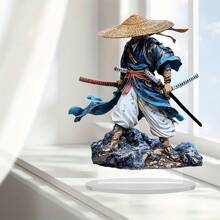 2D Elegant Japanese Samurai Acrylic Desktop Decor With Stand - Suitable For Home And Office, Multipurpose Art Piece, Ideal For Birthday, Housewarming, Christmas, Random Style