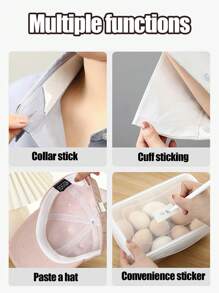 3pcs Disposable Self-Adhesive Collar Patches, Invisible Shirt Collar Covers, Sweatband Brim Stickers To Prevent Soiling On Collar, Cuffs And Hat Brim Summer Cooling,Beach,Travel