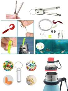 8/12 件户外生存装备，荒野生存套件，SOS 生存套装，露营、徒步旅行、登山、骑自行车必备装备