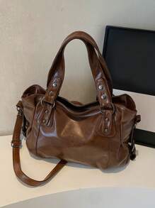 复古简约大容量时尚学生/上班通勤手提包