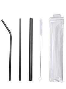 5 件套不锈钢吸管金属饮用吸管直/弯可重复使用可清洗，学校用品 - 彩色 - 查看 11