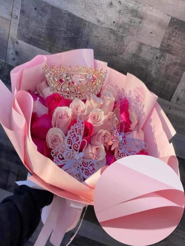 10 Stücke einfarbiges wasserfestes matter Blumenstrauß Geschenkpapier, geeignet für Valentinstag, Hochzeitssaison, Muttertag, Vatertag, Abschluss, Geburtstag und andere Geschenkdekoration