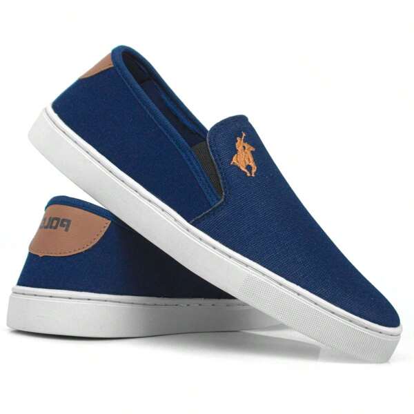 Tênis Sapatenis Masculino Casual Cano Baixo Bordado Lançamento