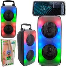 DORRAS 3x2 Inch Small Speaker - Wireless - Rechargeable Speaker With Bluetooth Connectivity Up To 10 Meters - Light Effect - Black - View 2