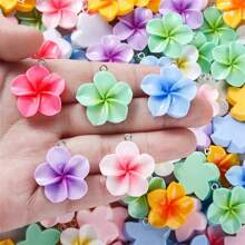 20/50 piezas Colgantes de flor de resina vívida - Una variedad de colgantes florales de verano para hacer joyas DIY, collares, aretes y accesorios de manualidades - Plumeria - Ver 2