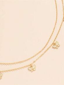 1 件装女士简约蝴蝶身体链肚皮链，夏季海滩比基尼腰链 - 彩色 - 查看 3