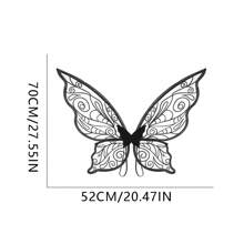 Butterfly Fairy Wing Lightweight Elegant Angel Elf Wings Cosplay Costumes Props For Women Girls Party Accessories - 黑色 - 查看 4
