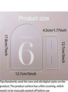 20 piezas de Tarjetas de mesa de recepción de boda en forma de arco, fáciles de ensamblar. Platos de número de mesa Alex portátiles y con escarcha, adecuados como decoración de escritorio para bodas, fiestas, aniversarios, cumpleaños, graduaciones, fiestas de soltera, verano, playas, regreso a la escuela y decoración de habitaciones. - Multicolor - Ver 6