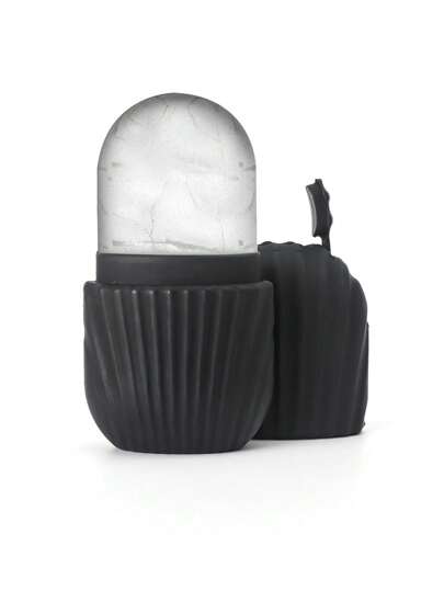 Stampo multifunzionale per la produzione di ghiaccio 2-in-1, in grado di produrre cubetti di ghiaccio di grande capacità, massaggiatore facciale con rullo di ghiaccio, facile da smontare