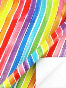 1pc Rainbow Gift Wrapping Paper, Children's Day Birthday Gift Packaging, Baby Shower Party Box Wrap