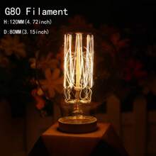 Vintage Edison Light Bulb,Vintage Light Bulbs 40W E26/E27 Screw Decorative Spiral Filament Bulbs Soft G80 Warm White Lights