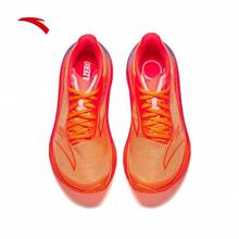 Anta 第三代沥青路暴君 | 氮气技术专业比赛训练跑步鞋，男士透气跑步运动鞋 - 螢光正橘/螢光艷紅 -2 - 查看 3