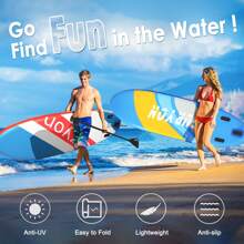Inflatable Stand Up Paddle Board, Ultra-Light Board With Carry Backpack, Leash, Adjustable Paddle, Repair Kit, Hand Pump & Waterproof Phone Case For Adults (305 * 76 * 15cm)
