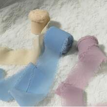 1 Stück handgefertigtes Chiffon-Schleifen-Dekor-Accessoire, Blumengirlande Hochzeitsgeschenke Verpackung, Party- und Einladungsbedarf