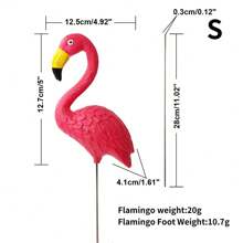 2PCS Pink Small Flamingo Garden Stake Lawn Yard Ornament Flamingo Garden Statue Red Flamingo Garden Yard Decor For Sidewalks Tropical Party - Multicolor - View 12