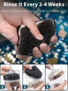 1 件装塑料水族箱鱼缸过滤器空气虹吸清洁器，静音空气驱动增氧机，适用于鱼缸和水族箱