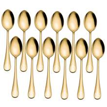 12 Peças Colheres de Sopa de Aço Inoxidável com Desenho de Constelações Zodiacais, 20,5 cm, Reutilizáveis, Aptos para Lava-Louças, Adequados para Reunião Familiar, Festa, Presentes de Feriado, Itens Escolares