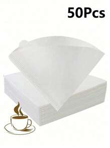 50/100/150Pcs Coffee Filters, Coffee Filter Paper, Cone Shaped Paper Filters Easy To Use Upgraded Design Size V02, Coffee Tea Filters For Pour Over And Drip Coffee Maker, V-Shaped Hand Brewed Coffee Filter Paper Filter Cup Uses Filter Paper Hand Brewed Coffee Filter Paper, Compatible With Pour Over Drippers - White - View 7