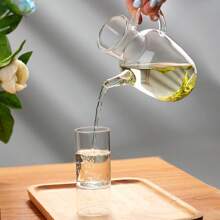 Chinesischer Stil Glas Kung Fu Teekanne, Kaltwasser Wasserkocher, transparente Teekanne, Saftflasche, ergonomischer Griff, einfach zu reinigen, beständig gegen hohe und niedrige Temperaturen, rissbeständig beim täglichen Brühen, empfohlen von Tee-Künstlern, retro-stromlinienförmiger Teekannenauslauf für den Hausgebrauch geeignet, geeignet für losen Tee/Kaffee, antike Wohndekoration Geschenke (500 ML)