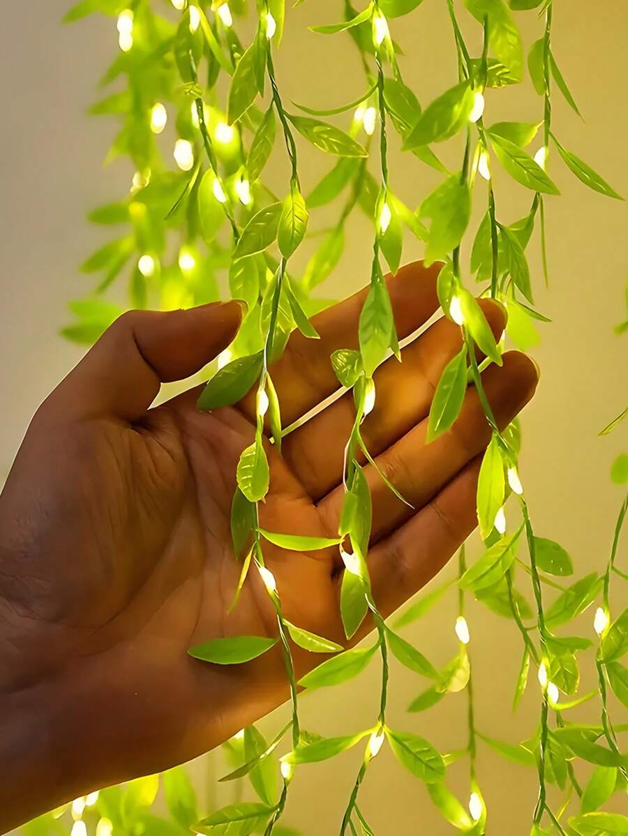 1 颗树形 LED 氛围灯非常适合圣诞节、庭院、婚礼、卧室和门廊装饰（不含电池）、圣诞礼物、假日办公室、卧室、酒店、派对、餐厅装饰、假植物 - 綠色 - 查看 1