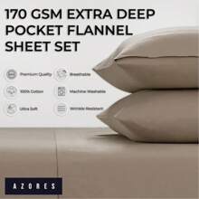 STARLEY 4 Piece Sheet Set - Fitted Sheet - Flat Sheet - Two 50x80cm Pillowcases. - 駝色 - 查看 3