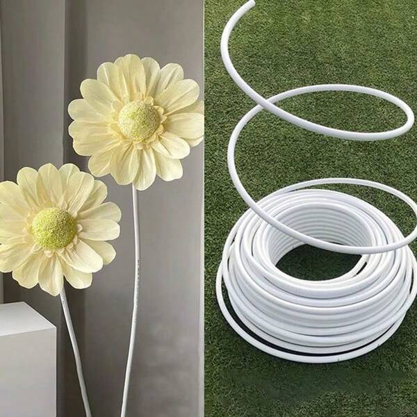 Decorative Flexible Molded Pipe -196.85-Inch PVC Aluminum-Plastic, Suitable For DIY Party Decoration, Birthdays, Campus Events, And Wedding Props - Sturdy And Durable, Can Be Made Into Various Shapes, Large Artificial Decorative Flower Support Pipe Diameter, Made Of Durable Plastic