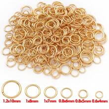 30/100 件不锈钢环跳环 4/5/6/7/8/10 毫米跳环连接环用于珠宝制作项链手链耳环钥匙扣 DIY 工艺品