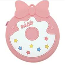 Silicone Coin Purse, Cute Donut Zipper Closure Portable Hanging Pendant Backpack Charm - Pink - View 2