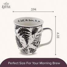 Karma Gifts KA101840A Taza Boho en Blanco y Negro, Mariposa - Escarabajo - Ver 5