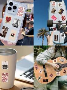 50 Stück Y2K Stil Poster Aufkleber, lustige Cartoon Aufkleber für Gitarre, Skateboard, Kühlschrank, Laptop, Motorrad, Reise, klassisches Modell, coole wasserfeste PVC Aufkleber