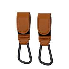 1/2 件婴儿推车挂钩，通用婴儿车/婴儿车配件挂钩，PU 夹婴儿车配件